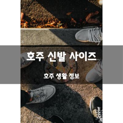 호주 신발 사이즈 (해외 신발 사이즈) 비교