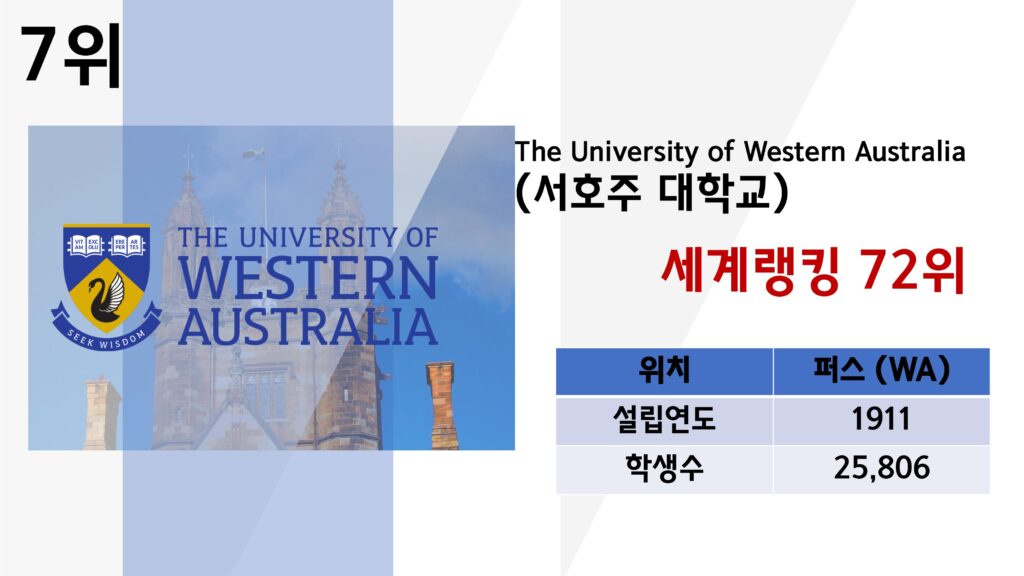 호주 대학교 순위