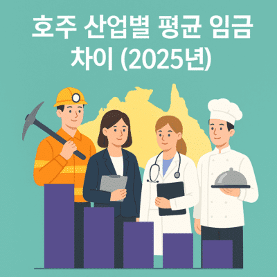 호주 산업별 평균 임금 차이 (2025년)