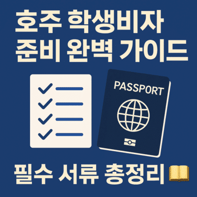 호주 학생비자 서류 준비