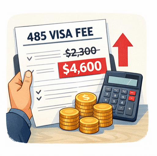 호주 졸업생 임시 비자(Subclass 485) 신청비 두 배 인상