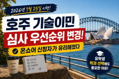 호주 기술이민 MD119 변경: 온쇼어 우선 심사와 유학생 학과 선택 가이드